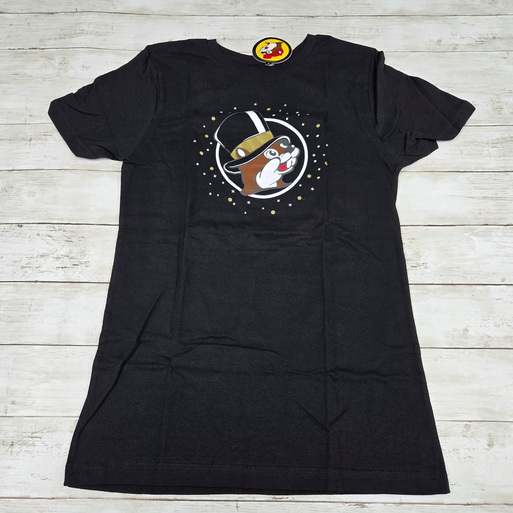Buc-ee's T-Shirt Unisex Small Black New Year 2025 Glow In The‎ Dark Graphic Tee
